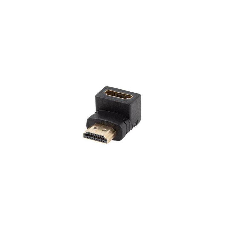 Adapter Lanberg HDMI(M) - HDMI(F) 4K kątowy dół czarny