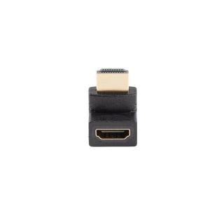 Adapter Lanberg HDMI(M) - HDMI(F) 4K kątowy góra czarny