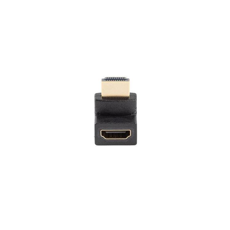 Adapter Lanberg HDMI(M) - HDMI(F) 4K kątowy góra czarny