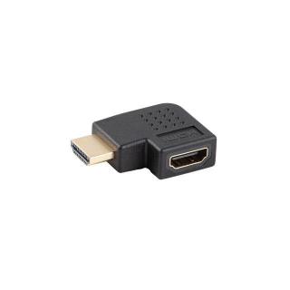 Adapter Lanberg HDMI(M) - HDMI(F) 4K kątowy lewo czarny