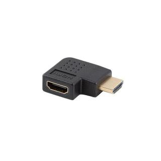 Adapter Lanberg HDMI(M) - HDMI(F) 4K kątowy prawo czarny