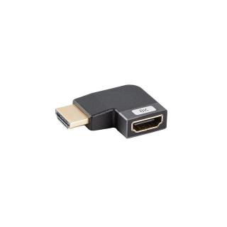 Adapter Lanberg HDMI(F)- HDMI(F) 8K kątowy lewo aluminimum srebrny