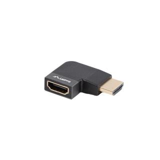 Adapter Lanberg HDMI(F)- HDMI(F) 8K Kątowy Prawo Aluminimum Srebrny