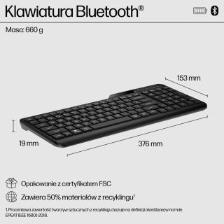 Klawiatura HP 460 Multi-Device Bluetooth Keyboard bezprzewodowa czarna 7N7B8AA