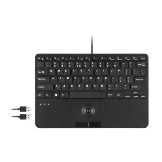 Klawiatura przewodowa Perixx PERIBOARD-526 trackball, 2x...