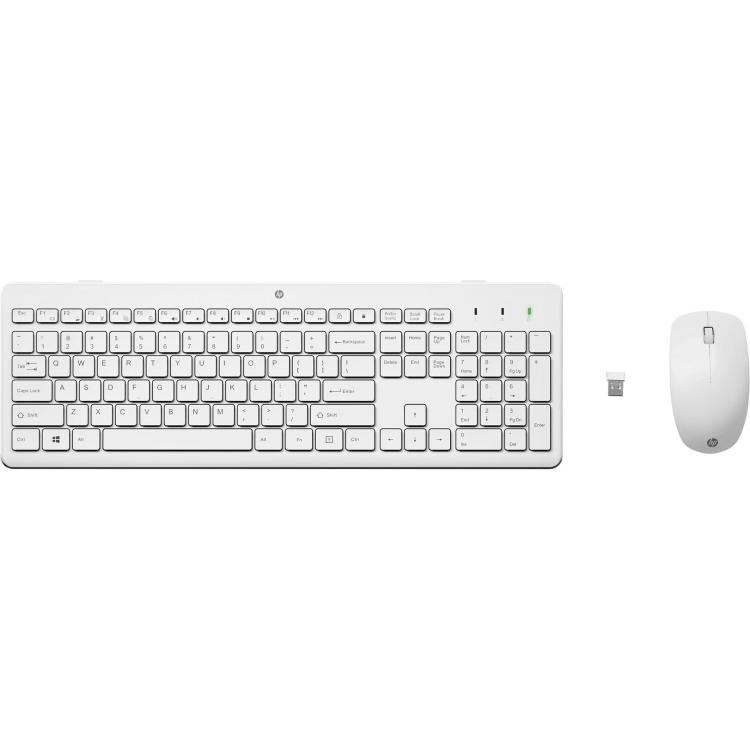 Zestaw klawiatura + mysz HP 230 Wireless Mouse and Keyboard Combo bezprzewodowe białe 3L1F0AA