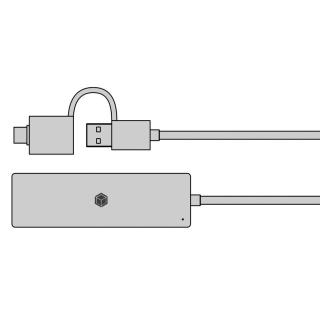 Hub IB-HUB1424-C3 4-Port USB Typ-A, złącze Typ-C/A