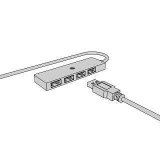 Hub IB-HUB1424-C3 4-Port USB Typ-A, złącze Typ-C/A