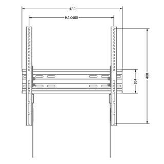 Uchwyt do telewizora lub monitora Maclean MC-748A max VESA 400x400, 32-70", 45kg, czarny