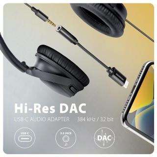 ADA-HC Zewnętrzna karta dźwiękowa USB-C 32bit DAC 3.5mm...