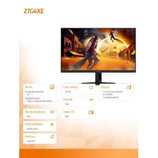 Monitor 27G4XE 27 cali IPS 180Hz HDMIx2 DP Głośniki