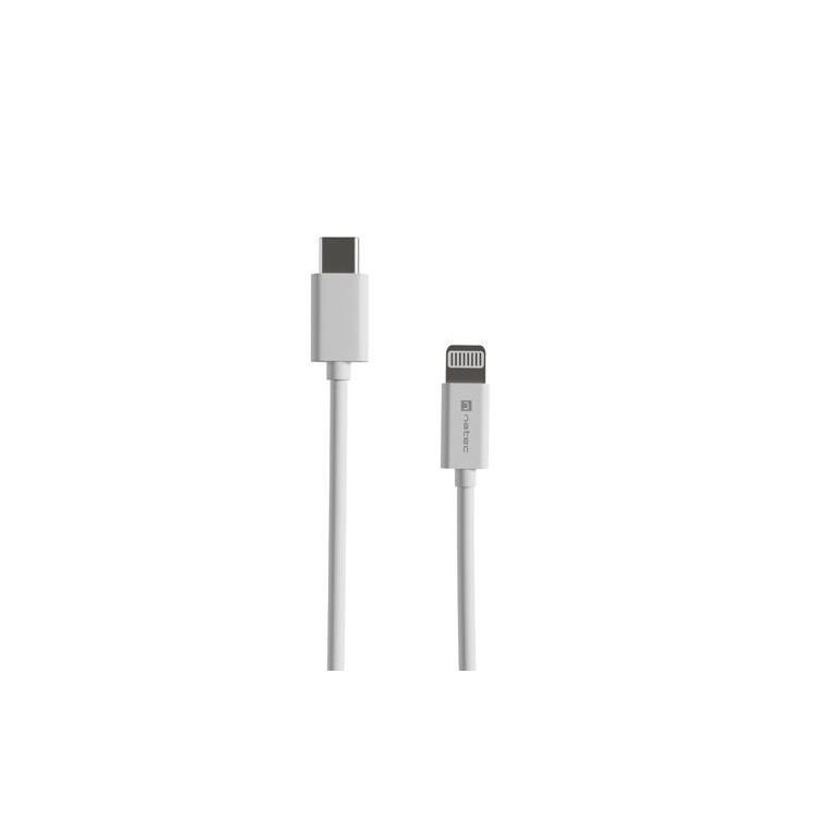 Kabel Lightning (M)- USB-C(M) 1m MFI Prati Biały