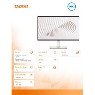 Monitor 23.8 cala S2425HS IPS LED 100Hz Full HD (1920x1080)/16:9/2xHDMI/Speakers/fully adjustable stand/3Y