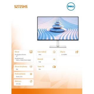 Monitor 27 cali S2725HS IPS LED 100Hz Full HD (1920x1080) /16:9/2xHDMI/Speakers/fully adjustable stand/3Y