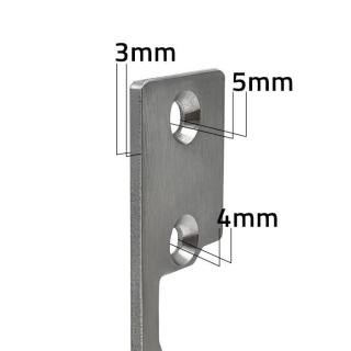 Dwustronny prosty szyld do elektrozaczepu | Blacha zaczepowa | 110mm | Stal nierdzewna