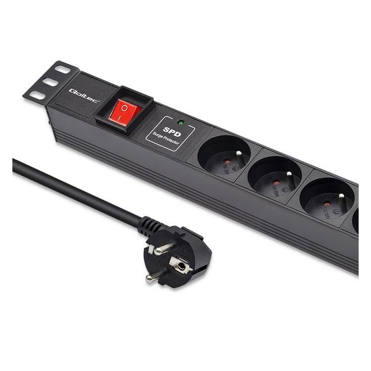 Listwa zasilająca PDU do RACK 19" | 1U | 16A | 6xFRENCH | 1.8m