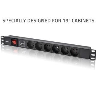 Listwa zasilająca PDU do RACK 19" | 1U | 16A | 6xFRENCH |...