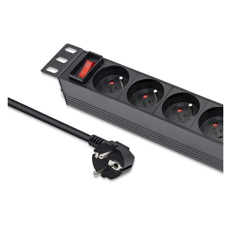 Listwa zasilająca PDU do RACK 10" | 1U | 16A | 4xFrench | 1.8m