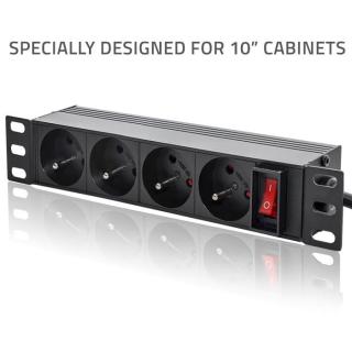 Listwa zasilająca PDU do RACK 10" | 1U | 16A | 4xFrench |...