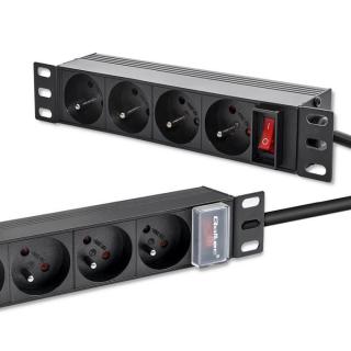 Listwa zasilająca PDU do RACK 10" | 1U | 16A | 4xFrench | 1.8m