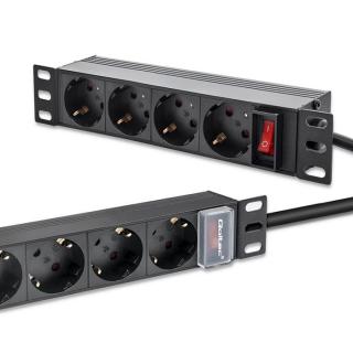 Listwa zasilająca PDU do RACK 10" | 1U | 16A | 4xSchuko | 1.8m