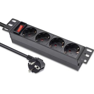 Listwa zasilająca PDU do RACK 10" | 1U | 16A | 4xSchuko | 1.8m