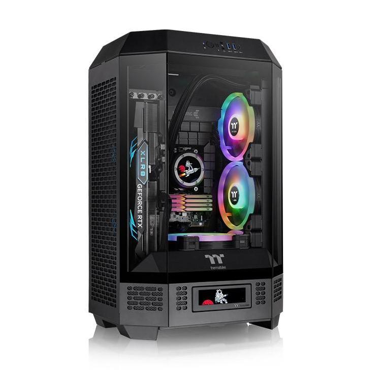 Obudowa - The Tower 300 Tempered Glass x 3, CT140 Fan x 2 Czarna