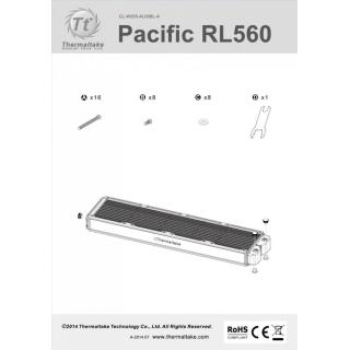 Chłodzenie wodne - Pacific RL560 radiator (560mm, 5x G 1/4", miedź) - Czarne