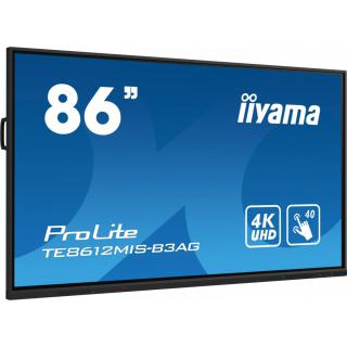 Monitor 85.6 cala ProLite TE8612MIS-B3AG,INFRARED,40pkt,VA,4K, 24/7, 7H, WiFi,VGA, HDMI, USB-c, Bluetooth,metal,8ms, vesa,