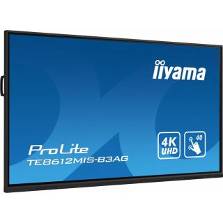 Monitor 85.6 cala ProLite TE8612MIS-B3AG,INFRARED,40pkt,VA,4K, 24/7, 7H, WiFi,VGA, HDMI, USB-c, Bluetooth,metal,8ms, vesa,