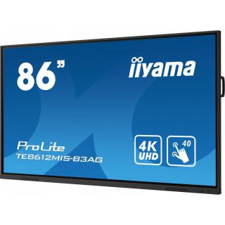 Monitor 85.6 cala ProLite TE8612MIS-B3AG,INFRARED,40pkt,VA,4K, 24/7, 7H, WiFi,VGA, HDMI, USB-c, Bluetooth,metal,8ms, vesa,