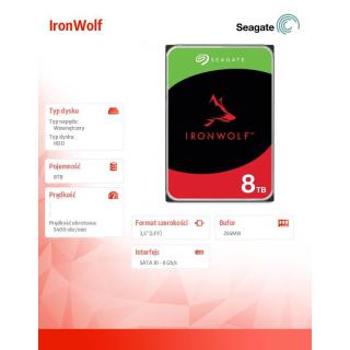 Dysk IronWolf 8TB 3,5 256MB ST8000VN002