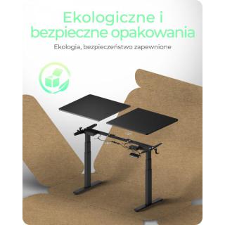 Biurko elektrycznie regulowane z blatem IB-EW122B-TT 140x70 cm do siedzenia i stania