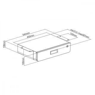 Szuflada podbiurkowa organizer 5kg max MC-461