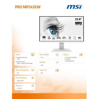 Monitor MP243XW 23.8 cala Flat/LED/FHD/100Hz/HDMI