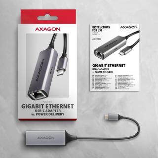 ADE-TXPD Karta sieciowa Gigabit Ethernet adapter, USB-C 3.2 Gen 1, instalacja automatyczna, Asix AX8817, PD 100W