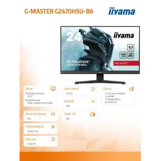 Monitor G-Master 23.8 cala G2470HSU-B6 0.2ms,IPS,DP,HDMI,180Hz