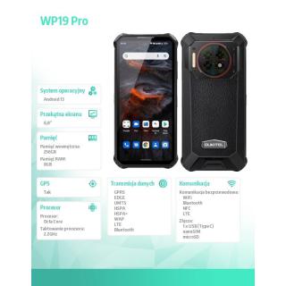 Smartfon WP19 Pro 8/256GB 22000 mAh NFC czarny