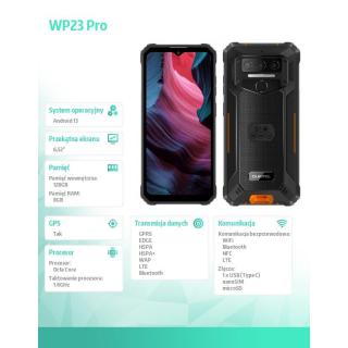 Smartfon WP23 Pro 8/128GB 10600 mAh DualSIM pomarańczowy