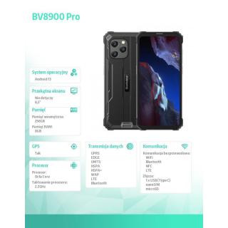 Smartfon BV8900 Pro 8/256GB 10000 mAh DualSIM czarny