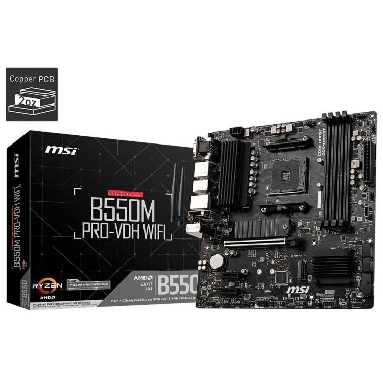 Płyta główna B550M PRO-VDH AM4 4DDR4 HDMI/DP/VGA mATX