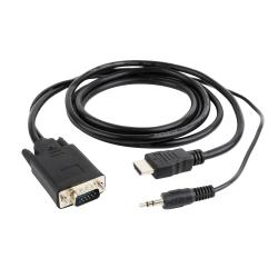 Adapter GEMBIRD A-HDMI-VGA-03-10 (HDMI M - D-Sub (VGA),...