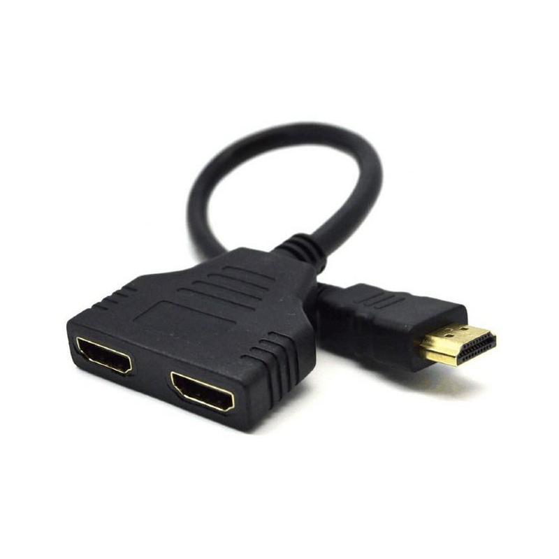 Adapter GEMBIRD DSP-2PH4-04 (HDMI M - 2x HDMI F 0,20m kolor czarny)