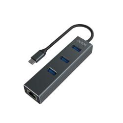 SAVIO AK-57 3-PORTOWY HUB USB-C Z ADAPTEREM RJ-45