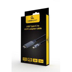 GEMBIRD ADAPTER USB TYP-C DO HDMI NA KABLU, 1.8M, 4K,...