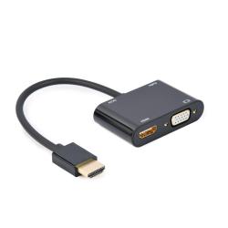 GEMBIRD ADAPTER HDMI MĘSKI DO HDMI ŻEŃSKI + VGA ŻEŃSKI Z...