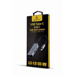 GEMBIRD MULTI ADAPTER USB TYP-C 3W1 (HUB USB + HDMI + PD)