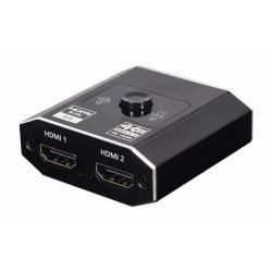 GEMBIRD DWUKIERUNKOWY PRZEŁĄCZNIK HDMI 4K 2 PORTY