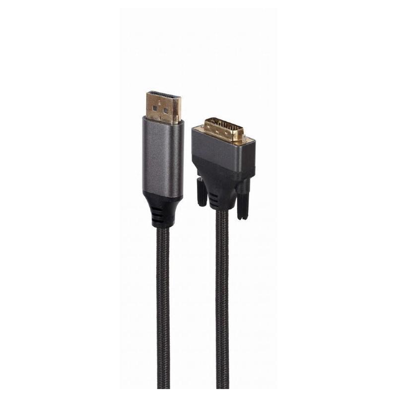 GEMBIRD KABEL DISPLAYPORT (M) - DVI (M) 24+1PIN 4K, 1.8M