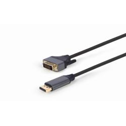 GEMBIRD KABEL DISPLAYPORT (M) - DVI (M) 24+1PIN 4K, 1.8M